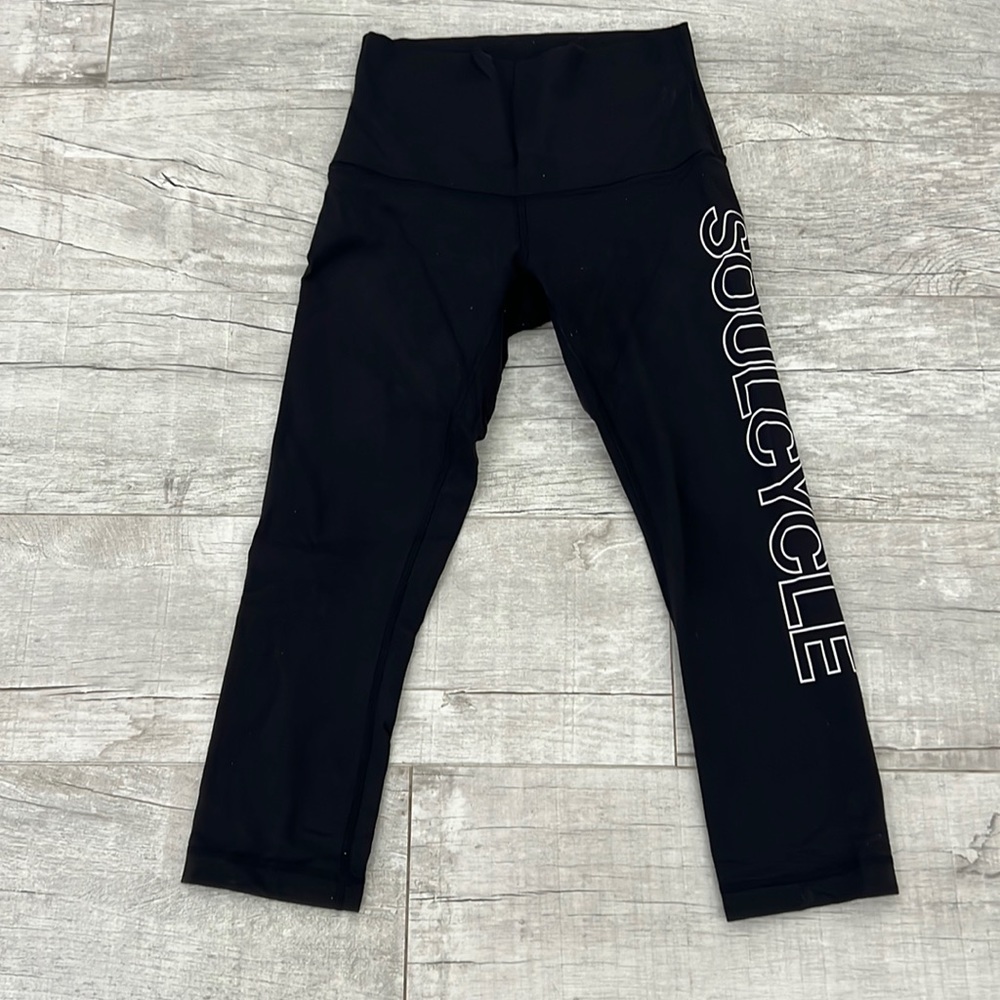 Lululemon X SoulCycle Black Crop Leggings Size‎ 6